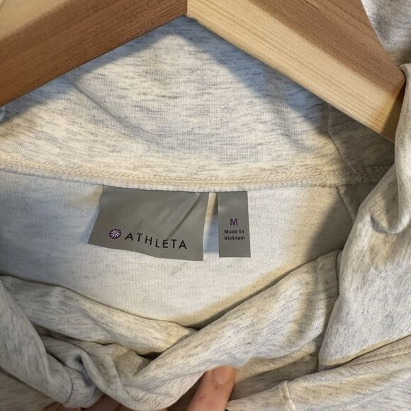 Athleta Women’s Size Medium Heathered Gray Sentry Hoodie Pullover EUC - Picture 3 of 7